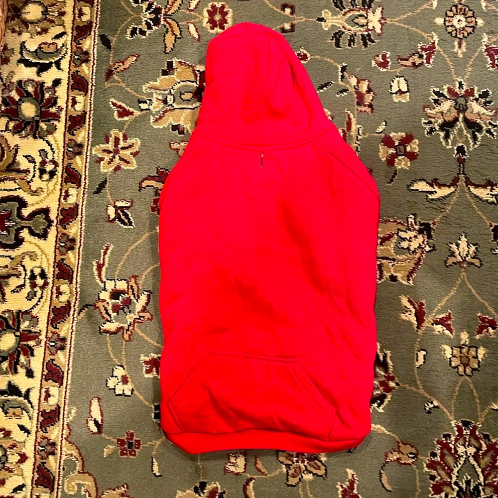 Red fleece large dog sweatshirt